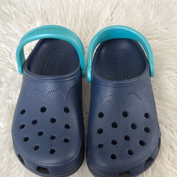 CROCS Navy Blue Clogs Size 8-9M - Picture 1 of 8